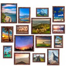 Superlele 10/15/20 Pack Picture Frames Set, Display Picture Frames Collage Wall Decor For Assorted Photos, Different Size(8x10in,  5x7in, 4x6in), For Wall Hanging Or Tabletop Display, Home Decor, Party Decor