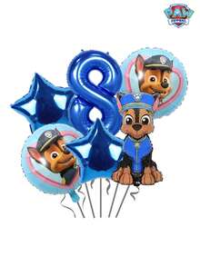 6pcs Paw Patrol 0-9 Number Set, Cute Cartoon Paw Patrol Puppy Ryder, Chase, Skye Suitable For Birthday, Christmas, Halloween Decoration Christmas Decorations Home Christmas Gifts Christmas Decor - Blue - View 11