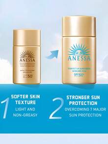 Shiseido 1/3 Packs Anessa Perfect UV Sunscreen Milk, 20ml, SPF50+. Effectively Blocks UVA/UVB Rays, Prevents Sunburn And Skin Aging. Lightweight, Non-Greasy Formula Absorbs Quickly. Contains Hyaluronic Acid For Hydration. Aqua Booster™ Water-Resistant Technology, Suitable For All Skin Types Including Sensitive. Ideal For Outdoor Activities, Travel And Daily Use. Compact And Portable For Easy Reapplication, A Must-Have For Summer. Water-Resistant, Travel-Friendly. - Multicolor - View 4