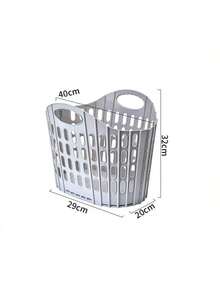 1PC 多功能折叠洗衣篮，脏衣收纳篮，壁挂式便携式脏衣篮，塑料洗衣篮，壁挂式收纳篮，可折叠收纳容器，适用于家庭浴室和盥洗室，节省空间。