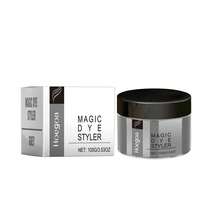 Multicolor Iridescent Hair Wax (Green, Blue, Purple, Black And White, Gray, Golden), Herbal Formula Gentle And Moisturizing, Hair Care Without Damaging Hair, Easy And Natural Coloring, One Swipe Creates Multicolor Hair - 黑灰色 - 查看 11