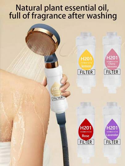 1 件装香薰淋浴香薰淋浴过滤器家用自来水净化除水美肤增压喷嘴前置过滤器，淋浴过滤器，净水器，浴室配件，淋浴喷头，男士礼品，浴室收纳