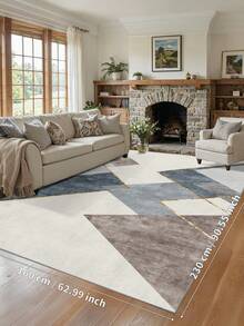 1 pieza Alfombra de área beige, minimalista moderna lavable de terciopelo, 900g/M² para sala de estar, dormitorio, cocina, alfombra de exterior, oficina, entrada