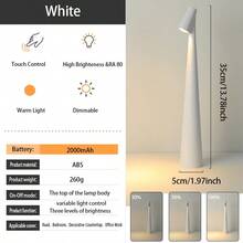 1 Stück kreative, minimalistische Atmosphäre Tischlampe, kabellose USB-Ladelampe für verschiedene Szenarien mit drei einstellbaren Helligkeitsstufen, lange Akkulaufzeit