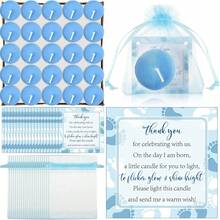 50pcs Baby Shower Party Favor Set, Includes 50 Unscented Tea Lights, Gift Bags And Cards, Suitable For Gender Reveal Parties, Baby Showers, Birthdays And Holiday Decorations, Ideal Party Favors Or Gifts - Multicolor - View 14