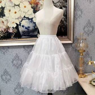 Ladies' Organza Daily Puff Skirt Violent Style Short Skirt Boneless Soft Silk Underpants Petticoat Underskirt