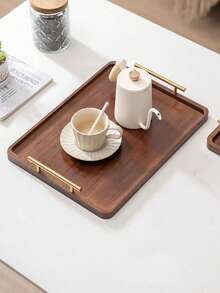 竹制托盘，时尚木质奥斯曼托盘，带手柄，适用于早餐、午餐、晚餐、开胃菜、奥斯曼、客厅、咖啡桌、厨房派对、露台烧烤 - 彩色 - 查看 7