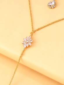 Sexy Water Drop Back Chain European And American Bridal Tassel Necklace Body Chain