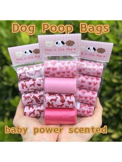 Bolsas para recoger las heces de perro, con o sin aroma, 80 piezas - Materiales - Diseño con control de olores y fácil de rasgar para uso en exteriores, desechables a prueba de fugas para mantener limpio al perro y el medio ambiente, suministros para mascotas