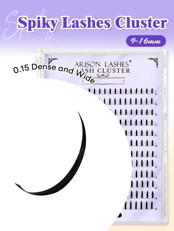 أرسون رموش خفيفة 240 قطعة رموش مستعارة شائكة للرموش للكريسماس مزيج 9-16 مم مظهر عين القطة أدوات مكياج