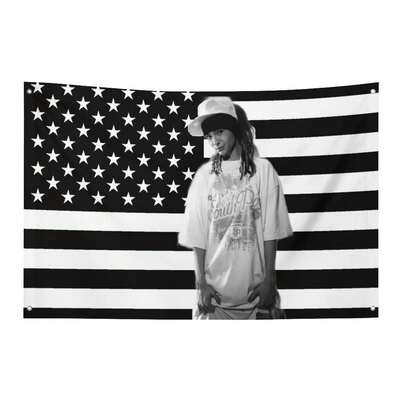 1pc Single-Sided Printed Tom Kaulitz Outdoor Decorative Funny Flag, Suitable For Bedroom, Customizable Wall Hanging, Personalized Home Decor