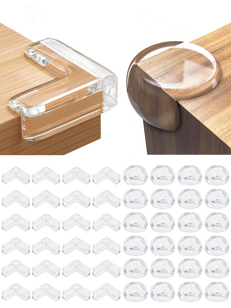 10/12/14/16/18/20 piezas Protectores de esquina de seguridad para bebés, 2 formas de protectores de esquina y cubiertas de bordes para bebés, cubiertas de esquina de mesa transparentes, protectores de esquina para bebés, protectores de borde de mesa y silla, protectores de esquina de muebles transparentes