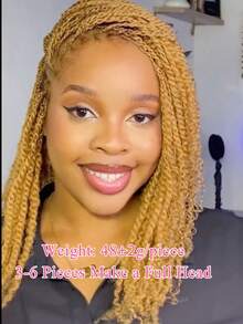 Honigblonde Afro Kinkys Bulk EchthaarExtensions für Dreadlocks Extensions Reparatur Locs Mini Twist Flechten Afro Kinky Echthaar für Locs 1 Packung