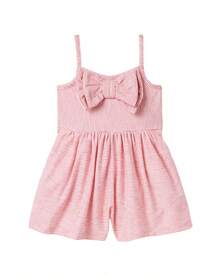 Janie And Jack Striped Bow Romper - 紅色 - 查看 2