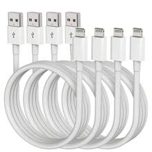 5pcs/Set 1m/3.3ft Extra Long Fast Charging & Data Sync USB Cable Compatible With IPhone 14 Plus/13/12/11 Pro Max/Mini/XS MAX/XR/XS/X/8/7/6 Plus IPad