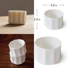 2oz Porcelain Tea Cup Small Coffee Mugs Demitasse Cup For Coffee Drinks White Ceramic Espro Cups Of 3 Sets