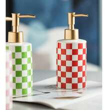 1pc Luxury Household Lotion Dispenser Bottle, Ceramic Hand Wash, Shower Gel, Shampoo, Conditioner Hotel Amenity Bottle