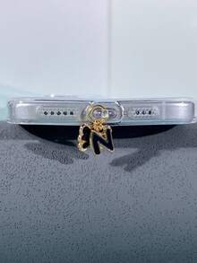 1pc Butterfly And Letter Dust Plug Compatible With Iphone Charging Port Type-C Charging Port Data Port Plug. Compatible With Mi Oppo Vivo Samsang Iphone5-16 Earphone