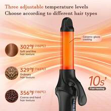 Portable And Rechargeable Hair Straightener And Curler 2-In-1,Small Hair Straightener Mini Flat Iron For Short Hair,4000 MAh Battery, 1 Inch Curling Wand, 3 Temps For All Hair Types,Get Effortless Waves,Gift - Multicolor - View 9