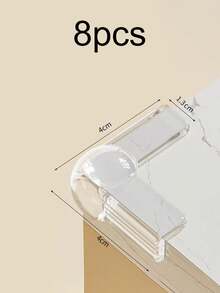 1/4/8pcs Transparent Table Corner Protectors - Thickened Design For Sharp Edges, Pet Safety Bumper For Tables, Chairs, Beds, Anti-Slip Furniture Edge Guards (L-Shaped)