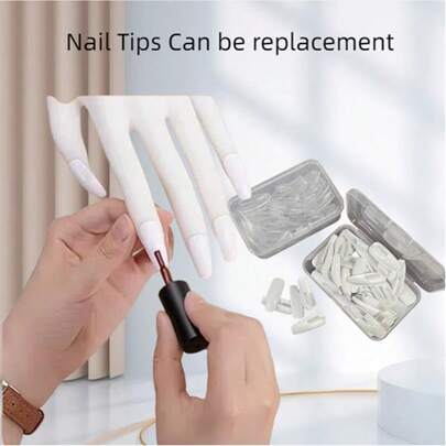 Akrilik Tırnak Uygulama Eli - Silikon Tırnak Uygulama Eli, Düşmeyen Tırnak Plakalarıyla Geliştirilmiş Versiyon, Takma Tırnak Manikür Uygulama Eli, Tırnak Sanatı Uygulaması İçin Kullanılır, Esnek Uygulama Modeli Eli, 50 Tırnak Plakasıyla Birlikte Gelir. Parmaklar Artık Kolayca Kırılmaz - Parmakların İçinde 3,2 mm Alüminyum İskelet Bulunur, Tüm Parmağa Bağlıdır ve Parmakların Çeşitli Açılarda Bükülmesine İzin Verir.