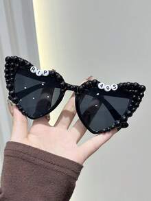 1件装奢华简约黑色系列手工水晶珍珠字母相框，适用于20岁、30岁、40岁、50岁生日，可用作生日礼物、生日派对拍照道具、男女通用派对礼物、复古风格、派对、舞台表演旅行配饰、生日派对服装配饰、节日服装配饰 - 黑色 - 查看 14