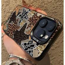Fundas Y Carcasas Compatible with Apple 16/16pro/16promax/16plus/15/15pro/15promax/15plus/14/14pro/14promax/14plus/13/13pro/13promax/12/12pro/12promax,funda Protectora Case, Estrellas Con Estampado De Leopardo - Negro CY 2 - Ver 3