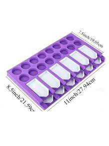 6-Fach Tablett Diamant-Malerei Zubehör Palette Finisher, lila EVA-Schaum Multi-Versand Palette Ständer für Diamant-Malerei Set, Diamant-Kunst Zubehör und Werkzeuge, Diamant-Malerei Aufbewahrungsbehälter für Strass (mit doppelseitigem Klebeband)