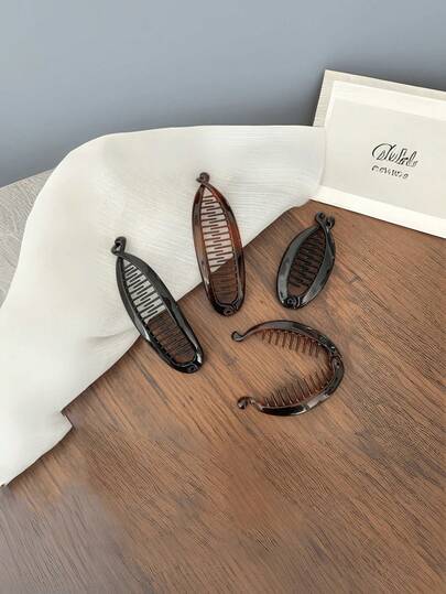 4个/2个/1个大号发夹，多色琥珀香蕉夹，马尾夹，法式优雅高顶发夹，扭结发夹，发饰，发饰，配饰，女士发饰，秋季，旅行，美发工具，女士配饰，美发用品，秋季，头发，发饰，配饰，女士发饰，旅行，发饰，女士配饰，发饰，女士发饰，美发工具，美发用品，用品，美容配饰，礼物，旅行，女士礼物，美发用品，圣诞礼物