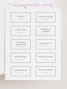 个性化极简浴室收纳标签，防水储物标签，适用于罐子、瓶子或容器，A4可编辑收纳标签 | 极简标签 | 极简家居标签 | 可打印标签 | 现代标签 - 彩色 - 查看 6