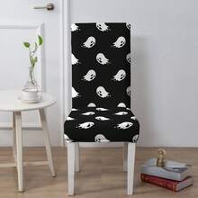 1/2/4/6/100pcs Halloween Print Chair Covers, Cartoon Holiday Atmosphere Decor Dust-Proof Elastic Full Cover Chair Slipcovers For Restaurant, Halloween Decoration, Holiday Party - Multicolor - View 7
