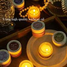 6 bougies parfumées, cire de soja naturelle avec plusieurs couches de parfums, convient pour la décoration de la maison, la détente et les cadeaux pour les rendez-vous. L'arôme de l'ambre baltique est parfait pour la Saint-Valentin, Noël, Halloween, les rendez-vous et les ambiances de fête