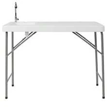 4Foot Portable Fish Cleaning Table Outdoor Camping Table And Sink