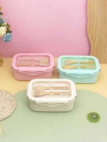 1 Peça Marmita de Duas Camadas com Conjunto de Talheres, Reutilizável, Micro-ondas (Remover Tampa), Ideal para Cozinha, Exterior e Ocasiões, Ótimo Presente de Natal, Também Adequado para Halloween, Ação de Graças, Formatura e Volta às Aulas