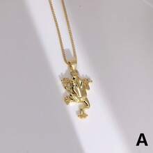 1 Stück Frosch Halskette Gold mit grünem Zirkonia Anhänger, einzigartiger Charme des Designs für den täglichen Gebrauch von Damen - Gold - Übersicht 15