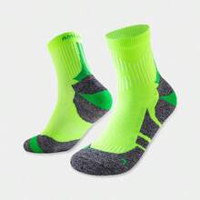 Kaus Kaki Lari untuk Pria & Wanita, Kaus Kaki Olahraga Maraton dengan Lapisan Terry Tebal, Kaus Kaki Bulu Tangkis dan Tenis Setinggi Betis yang Bernapas - Crew Socks - View 7