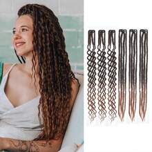 3 Pcs Clip In Straight Dreadlock Extension 24 Inch Synthetic Double Ended Dreads Handmade Soft Loc Reggae Style Hippe Dreads For Women - Multicolor - View 20