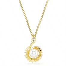 Dây chuyền hình rắn đính ngọc trai giả SWAROVSKI, dây chuyền đeo xương đòn, dây chuyền nữ, quà Giáng sinh, quà Valentine, quà Tết Thất Tích, quà sinh nhật, quà tặng bạn gái. - Vàng - Xem 4