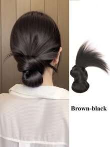 1 件凌乱发髻发夹，优雅慵懒女士发型配饰，自然蓬松发髻发片，简单造型，一个发夹秋季时尚女士发夹冬季发饰，适合女士度假装扮 - 彩色 - 查看 11