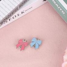 2pcs Magnetic Ball Marker With Hat Clip, Cute Bow Shape Strong Magnet Ball Marker Versatile Decoration Accessories Men Women Golfer Pink, Blue - initial - View 4