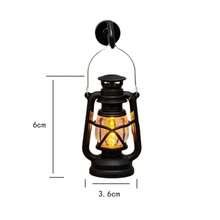 قطعتان مصباح زيت صغير قديم مغناطيس للثلاجة، ديكور مضيء، زخارف لعب منزلية لعيد الميلاد وعيد الهالوين