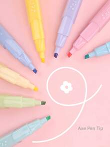 1pc Highlighter Pen, Large Capacity Fluorescent Marker Pen, Colorful Highlighting Pen For Note Taking, Diary, Eye-Friendly Fluorescent Colored Pen