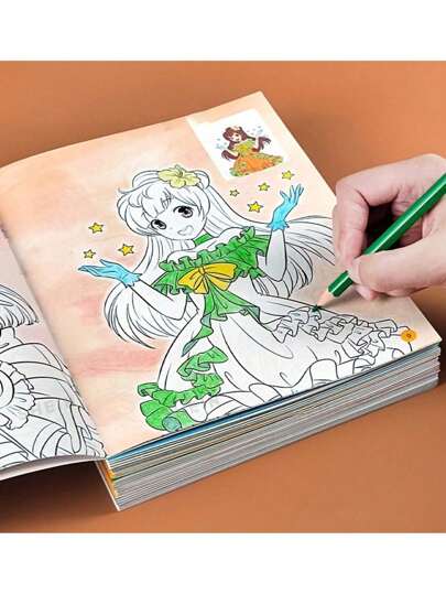 مجموعة كتب تلوين الأميرة، 3 كتب عشوائية أو 1 طقم من 8 كتب، مذكرة رسم إبداعية واضحة الطباعة، مزودة ب- 128 رسم أميرة، مناسبة للاسترخاء في عيد الميلاد والعام الجديد وعيد الحب وعيد الهالوين وعيد الفصح والأعياد. كتب التلوين مثالية كهدايا عيد الفصح