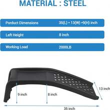 8" Lift Solid Steel Car Ramp 8000 Lbs Capacity, 2000 Lbs Per Ramps, Heavy Duty Truck Ramps For Car Repair Or Vehicle Maintenance, 2 Pack Car Ramps, Black - Black - View 6