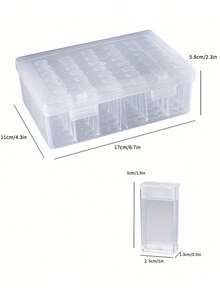Die neue Außenbox + 42 kleine quadratische Flaschen Kombination, großvolumig, tragbar und portabel, korrosionsbeständig, wasserdicht, vielseitig einsetzbar, mehrlagig stapelbar, kann für Diamantmalerei und Malzubehör, Aufbewahrung, Büroartikel-Lagerung usw. verwendet werden
