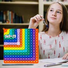 legendstar Tablero de ajedrez de práctica de multiplicación de 12x12, juguete táctil matemático, aprendizaje rápido de tabla de multiplicar con burbujas, herramienta educativa de enseñanza de números matemáticos, regalo de cumpleaños o Navidad para el aula - Multicolor - Ver 8