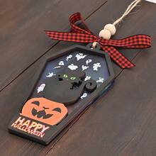 1pc/2pcs Halloween Black Cat Pumpkin 3D Laser Engraved Wooden&Acrylic Gift, Happy Halloween Gift, Not Scary Halloween Decoration, Bedroom Decor Room Decor Party Decor Living Room Christmas Tree Decor - Multicolor - View 10