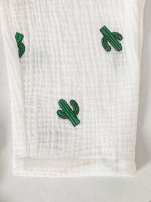 2 件套女婴舒适可爱仙人掌印花长袖衬衫和印花裤套装 - 彩色 - 查看 7