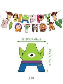 Decoraciones DIY para fiesta de cumpleaños - Suministros para fiesta con temática de figuras de anime/dibujos animados, cosplay, bandera, decoración de pastel, fiesta de carnaval, fiesta festiva