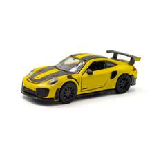 1 件 Burago 1:64 保时捷 GT2 RS 压铸模型车，迷你版，银灰色/黄色/橙色/蓝色/绿色可选，可打开车门，悬挂功能，驾驶平稳，逼真的复制品，适合男孩和女孩的玩具，成人收藏品，办公桌装饰，万圣节/圣诞节/生日礼物 - 彩色 - 查看 9